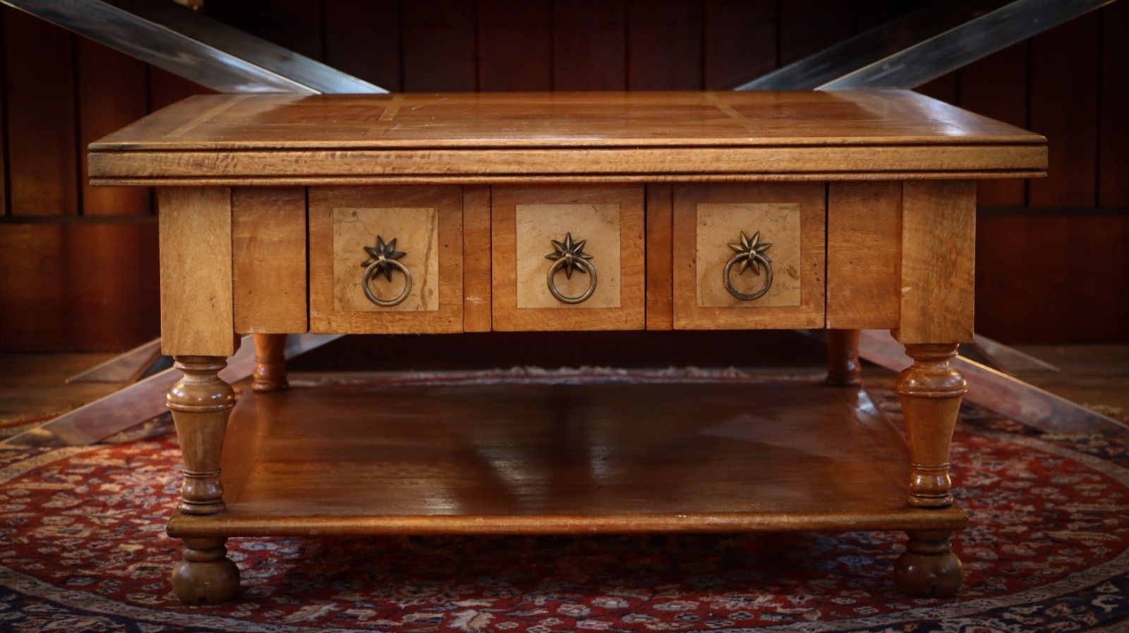 Stunning Barker & Stonehouse Flagstone Coffee Table Drawers Table Fruitwood 🚚🚚 photo 799.0