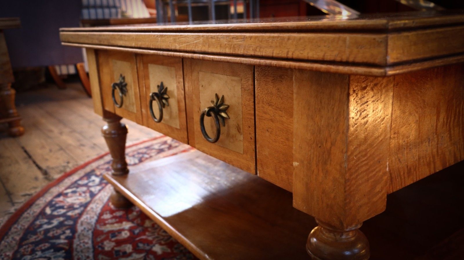photo for sale Stunning Barker & Stonehouse Flagstone Coffee Table Drawers Table Fruitwood 🚚🚚