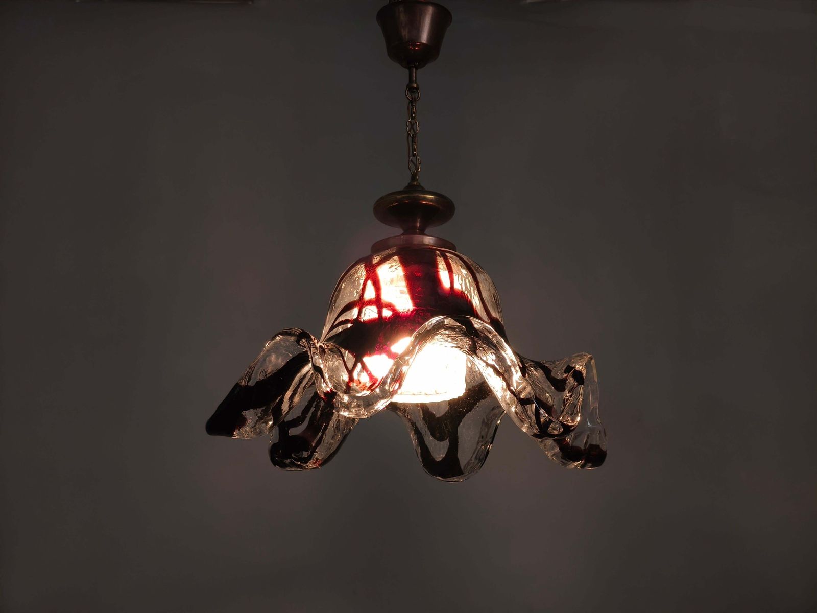1195.0 Pair Of Murano Glass Pendant Lights, Italy, 1960s photo