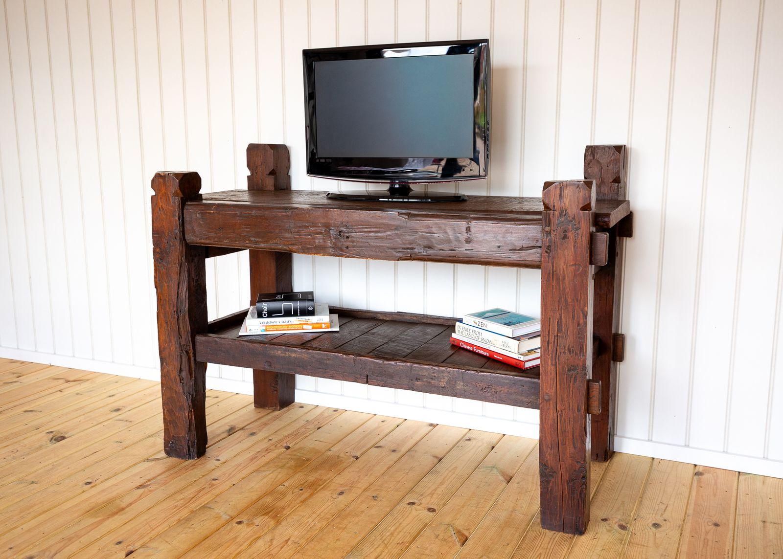 Furniture Antique Shelving Media Unit Display Stand Consol.E Primitive Brutalist Craftsman Rusti.C Artisan Buffet Serving Bar Provincial French photo