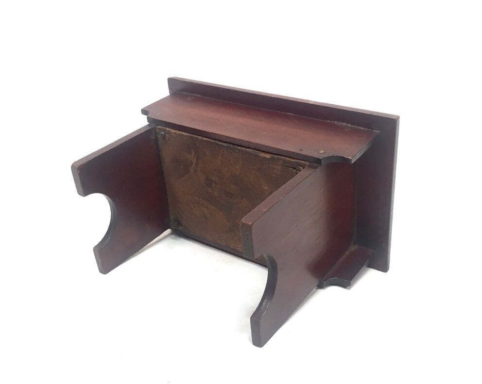 Antique Wooden 20th Century Money Box / Collection Box / Treen / Miniature Table photo vinterior