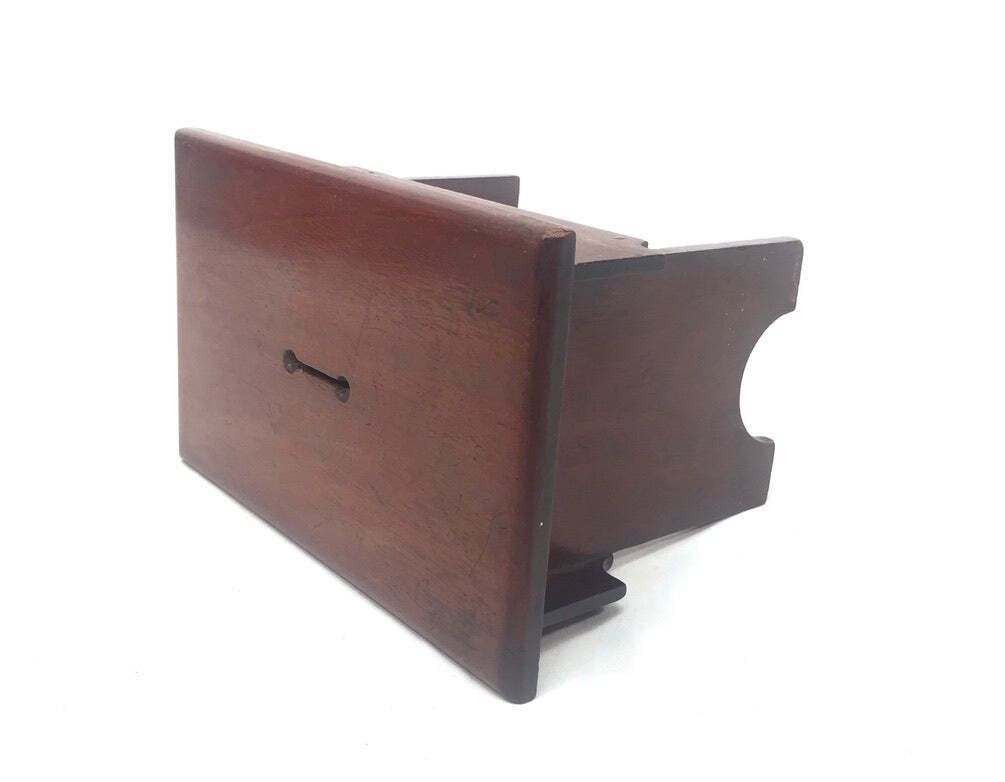 Antique Wooden 20th Century Money Box / Collection Box / Treen / Miniature Table photo vintage