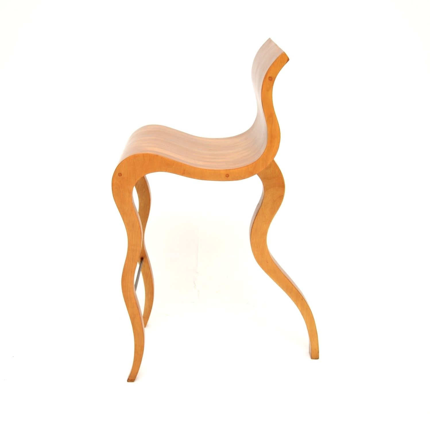 Vintage Laminated Sculptural Bar Stool photo Furniture