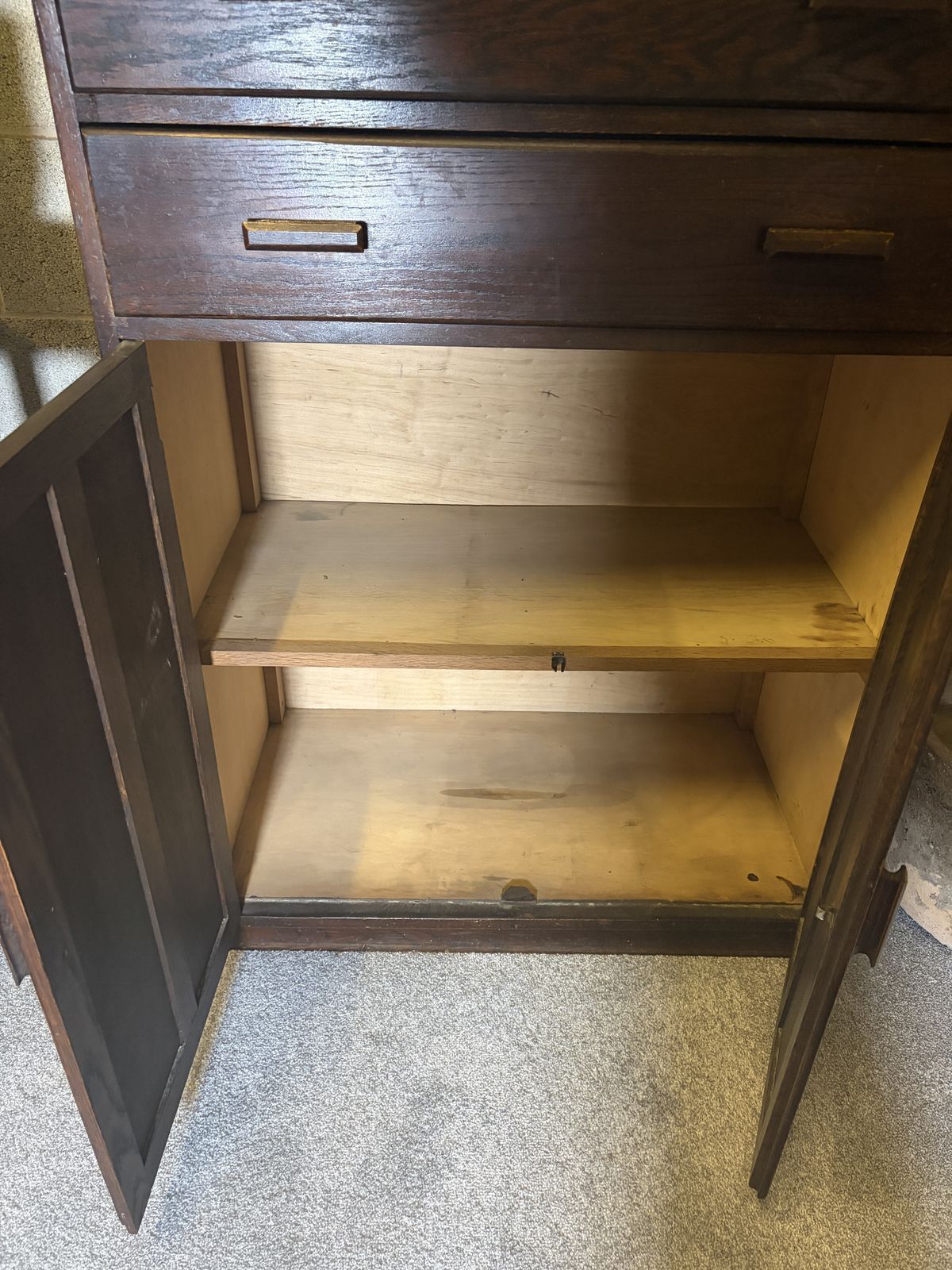 Early 20th Century Oak Housekeeper’s Cupboard – Original Unrestored photo 295.0
