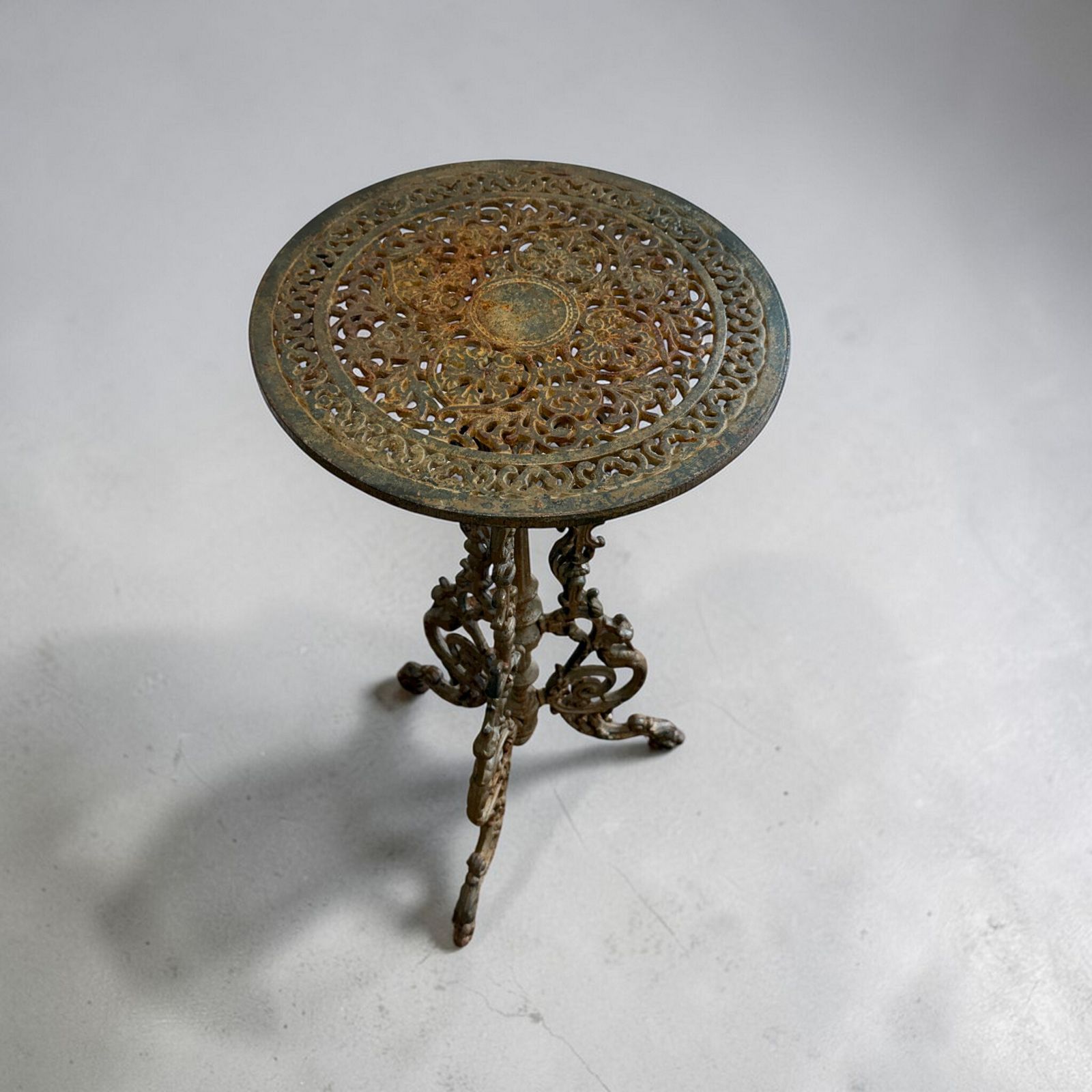 Pair Of Victorian Cast Iron Garden Tables photo for sale