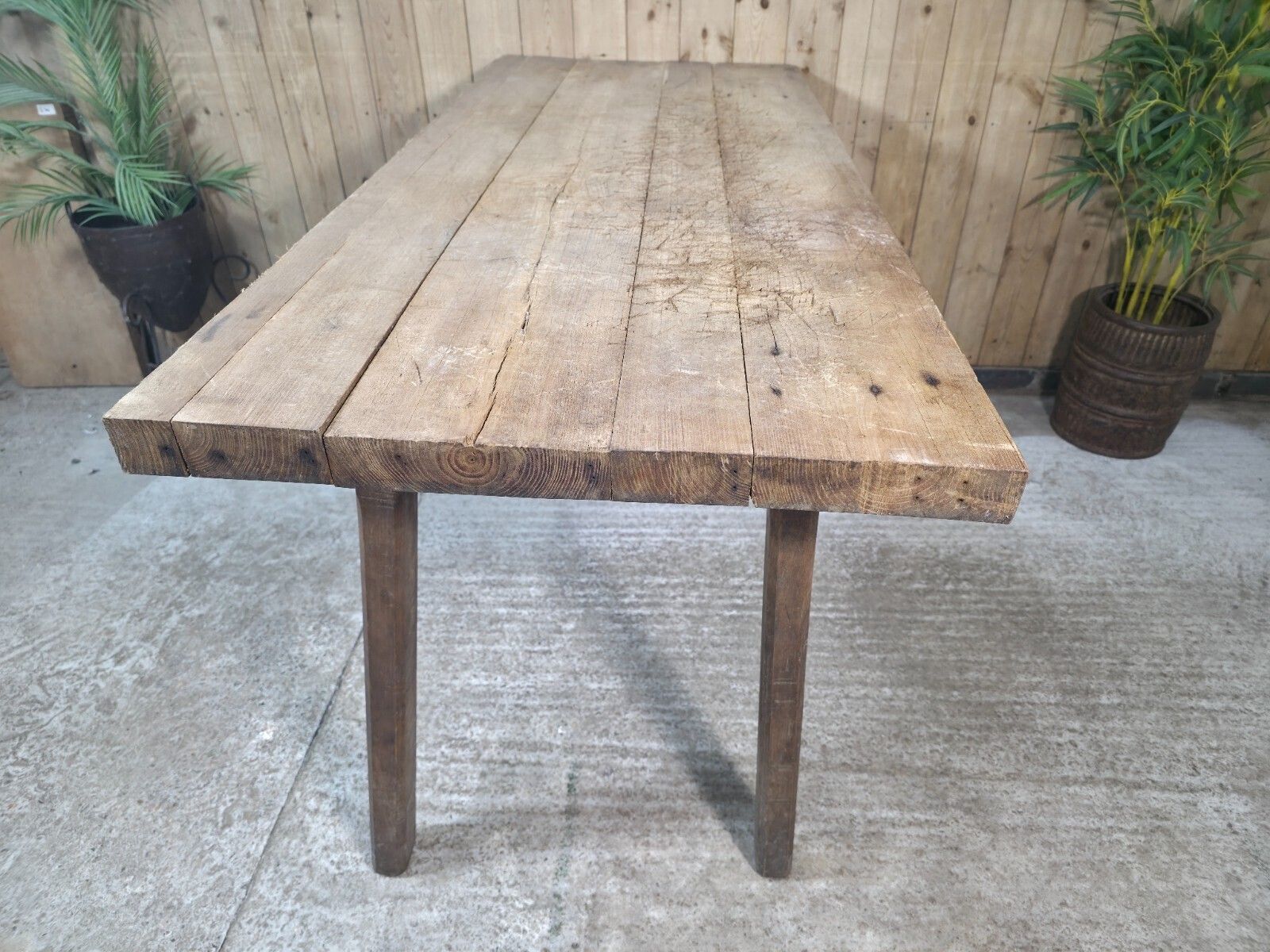 Old Antique Primitive Rustic Hungarian Wooden Butchers Prep Table Kitchen Island photo Furniture