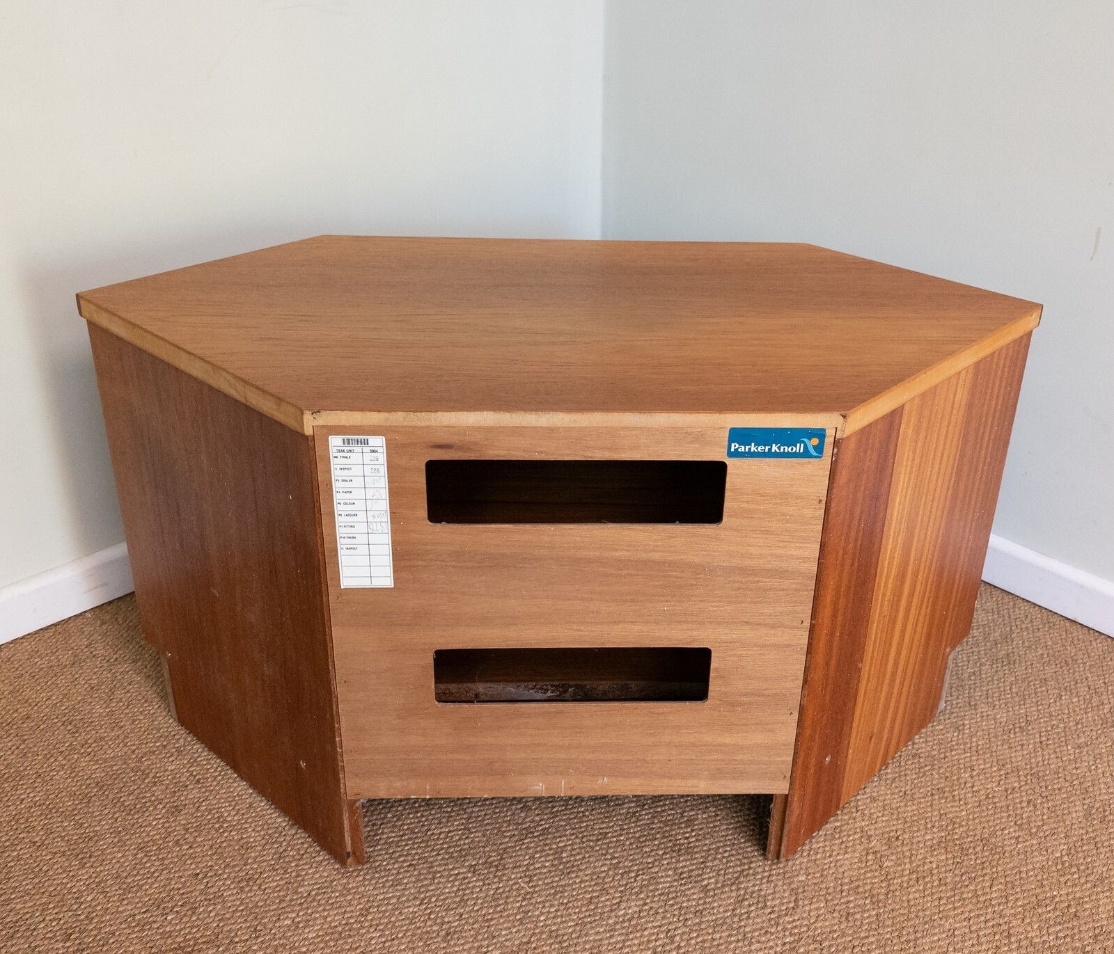 Furniture Refinished Vintage Mid Century Parker Knoll Teak Sideboard Tv Stand Corner photo
