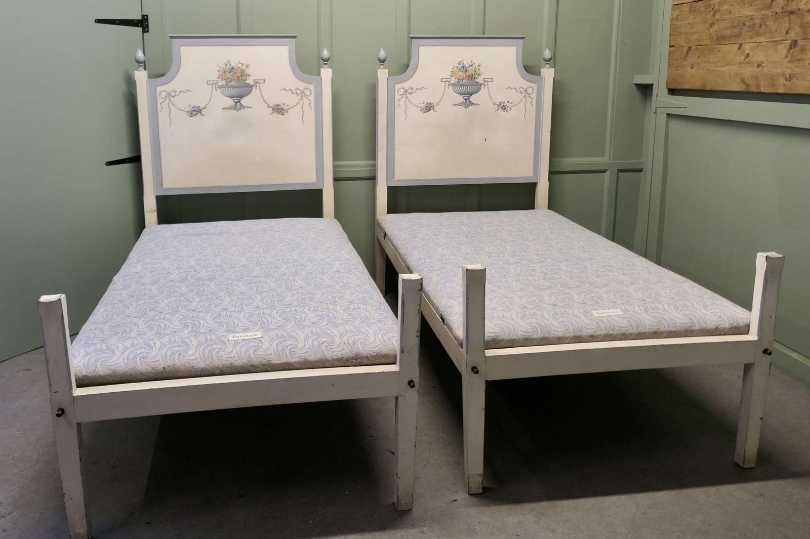 Pair Of Hand Painted Twin Beds Or A King Double Bed These Are A Very Attractive Pair