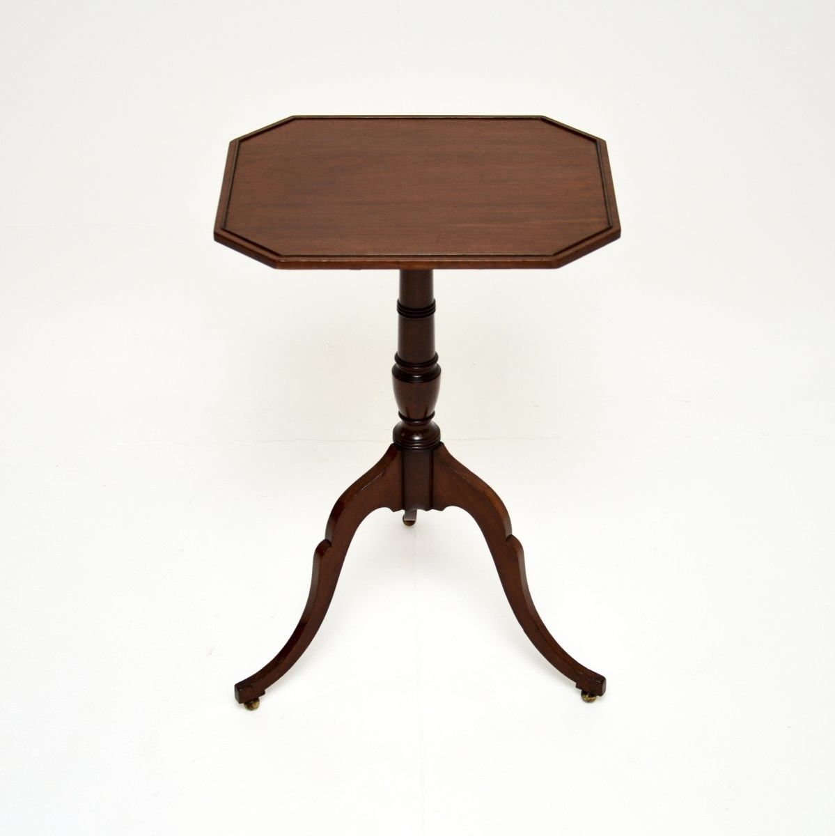 Antique Georgian Mahogany Tilt Top Occasional Table photo Furniture