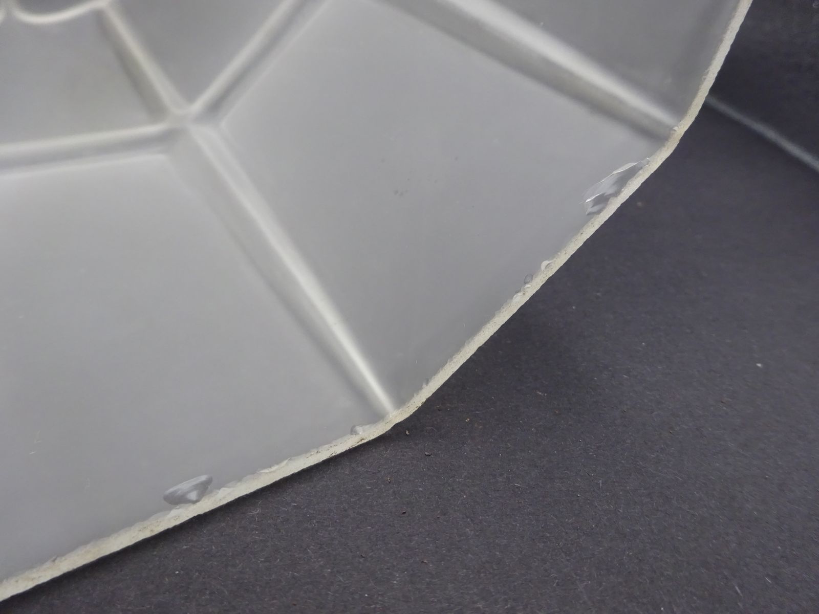 1930s Octagonal Frosted Glass Art Deco Pendant Shade photo furniture