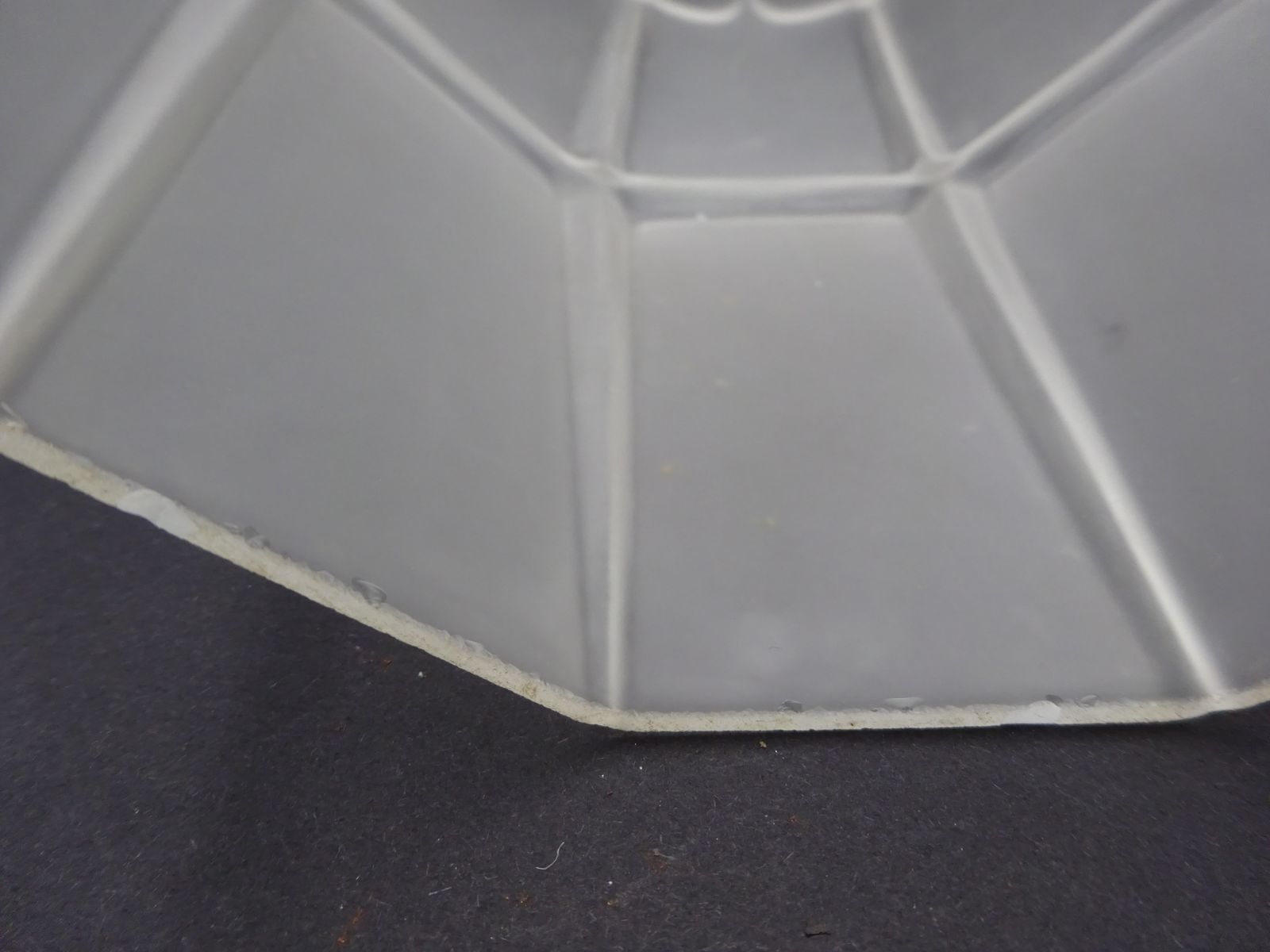 1930s Octagonal Frosted Glass Art Deco Pendant Shade photo for sale