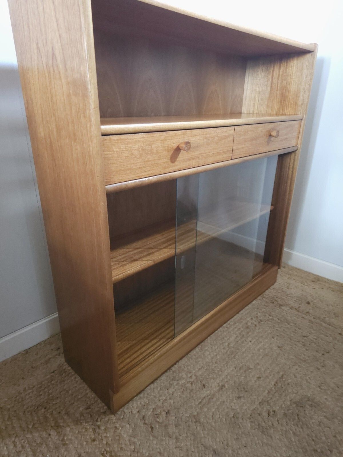 Furniture Nathan Book Shelves Teak Vintage Mid Century Display Unit Retro Delivery photo