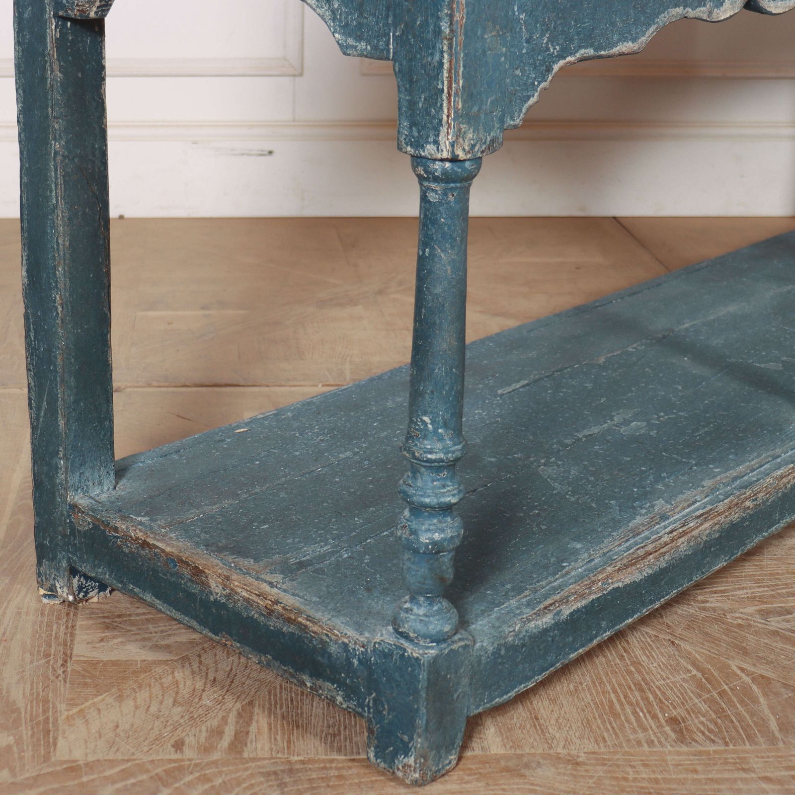 Furniture English Potboard Dresser Base, 1700s photo