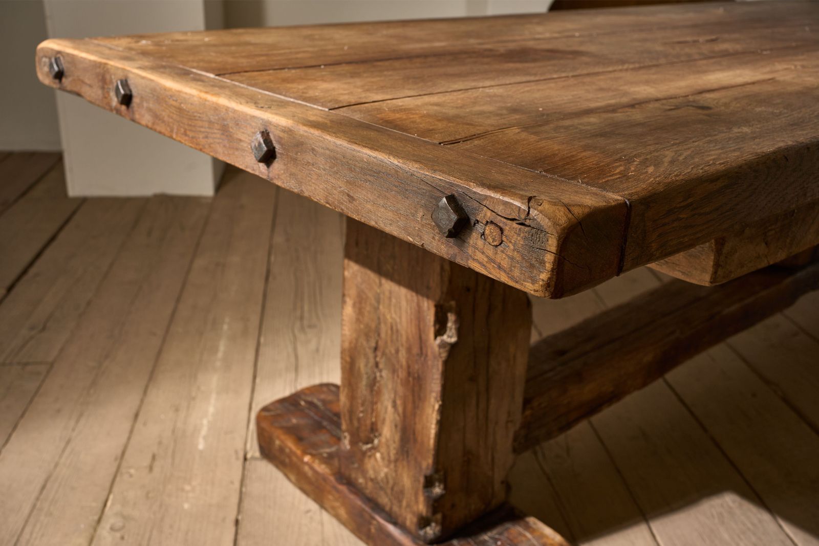 19th Century Solid Oak Monastery Table photo vinterior