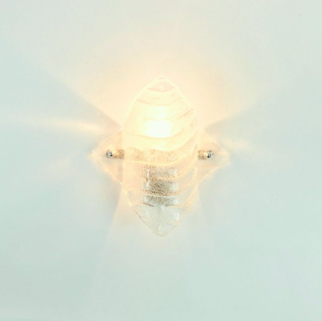 Applique murale en verre de Murano mid-century, années 1970 photo Luminaires