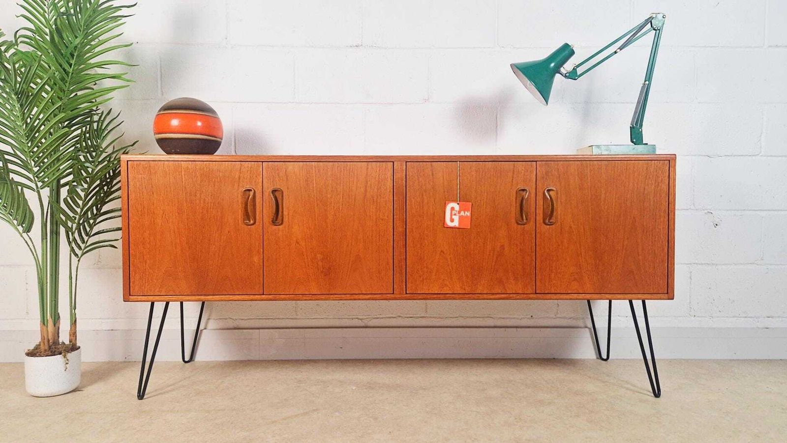 V.B Wilkins G Plan Fresco Red Label Vintage Mid Century Sideboard Buffet Credenza Pg128
