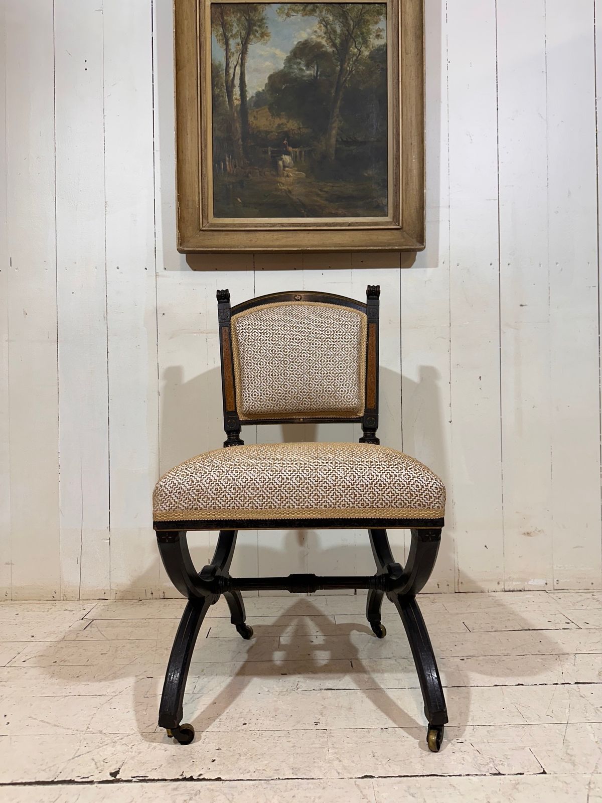 Fine Aesthetic Movement Matching Pair Of Chairs By James Lamb Of Manchester photo 699.0