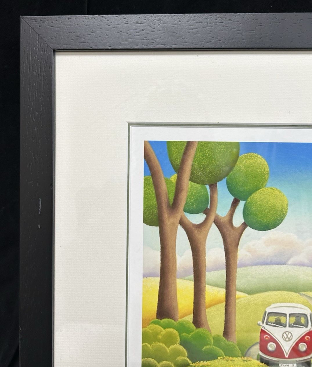 Lucy Pittaway Framed 'Road Trip' Signed Print Volkswagen Campervan Style photo furniture