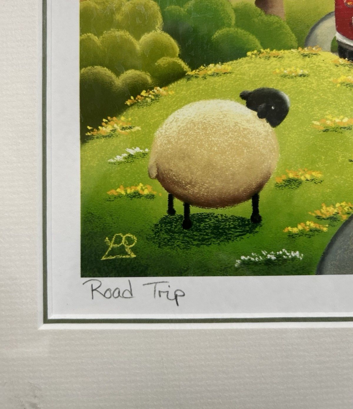 Lucy Pittaway Framed 'Road Trip' Signed Print Volkswagen Campervan Style photo buy