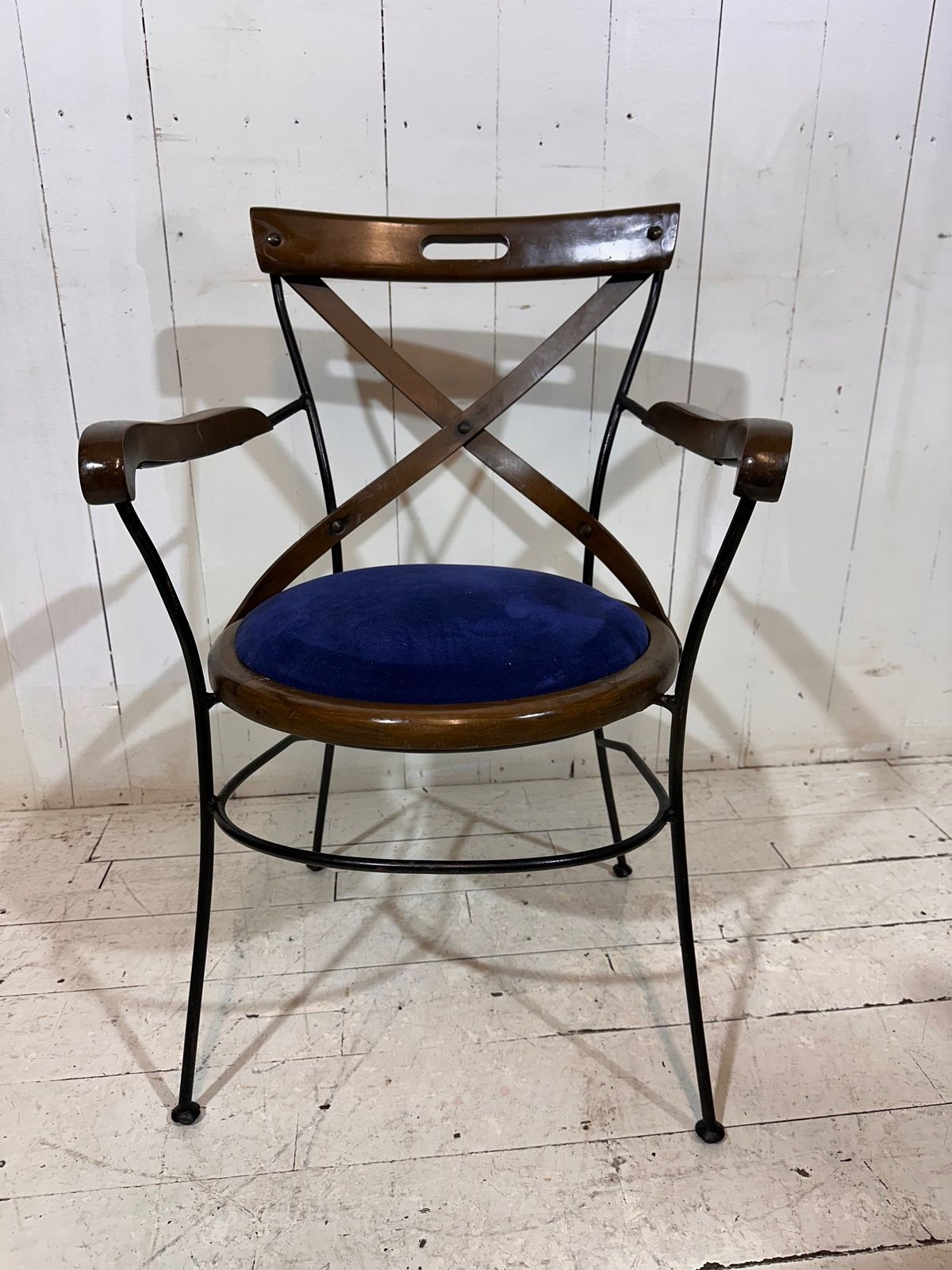 Retro Cross Banded Bistro Chair By Andy Thornton photo 199.0