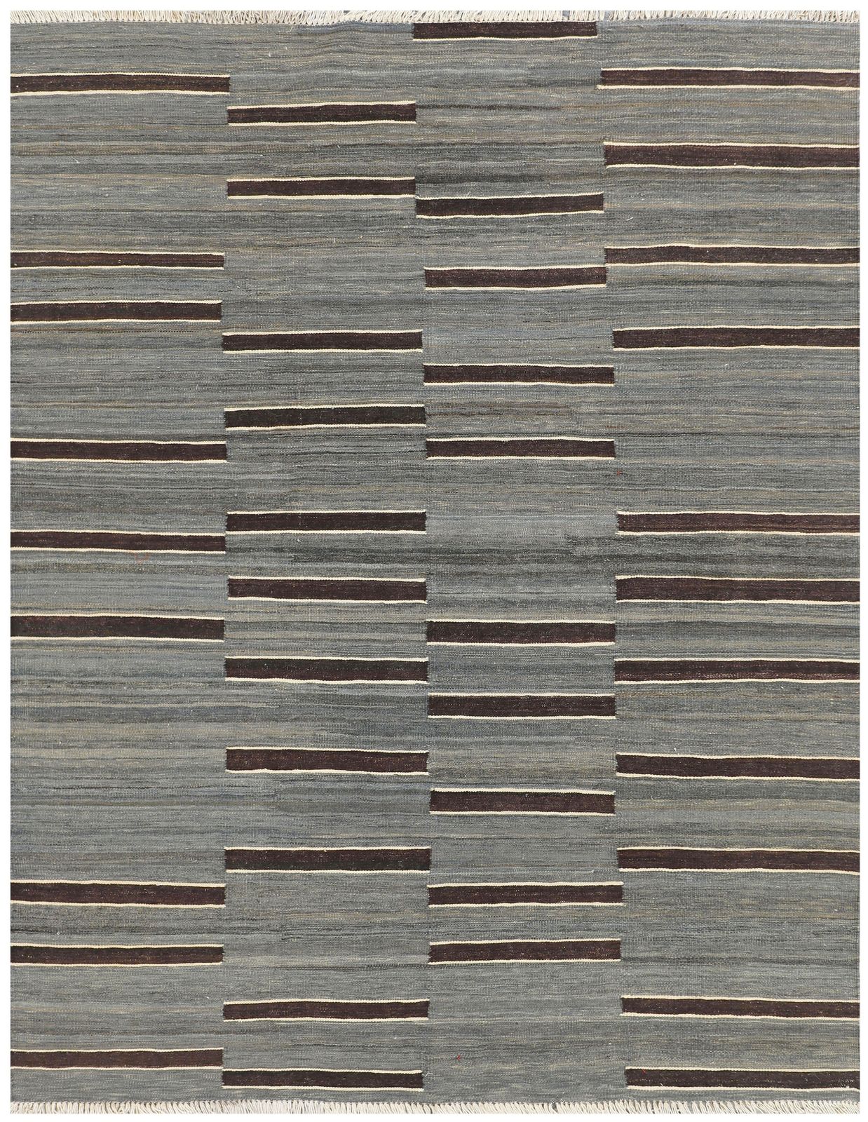 Handmade Contemporary Geometric Kilim Flatweave Rug, 152cm X 201cm