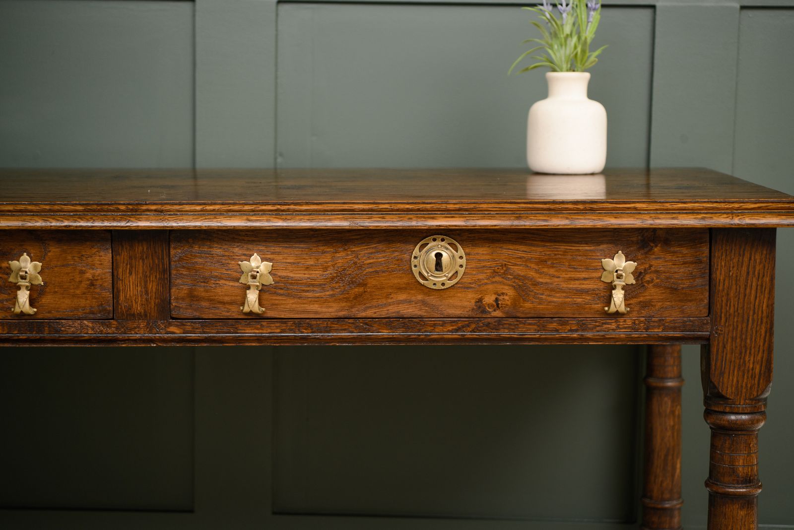 Solid Oak Console  With Drawers   Bylaw Furniture photo buy