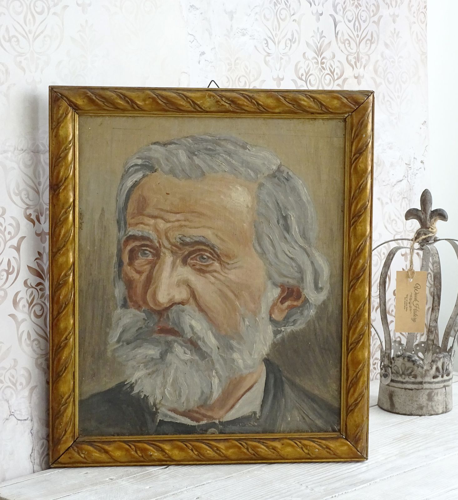 Antique Oil Painting Giuseppe Verdi