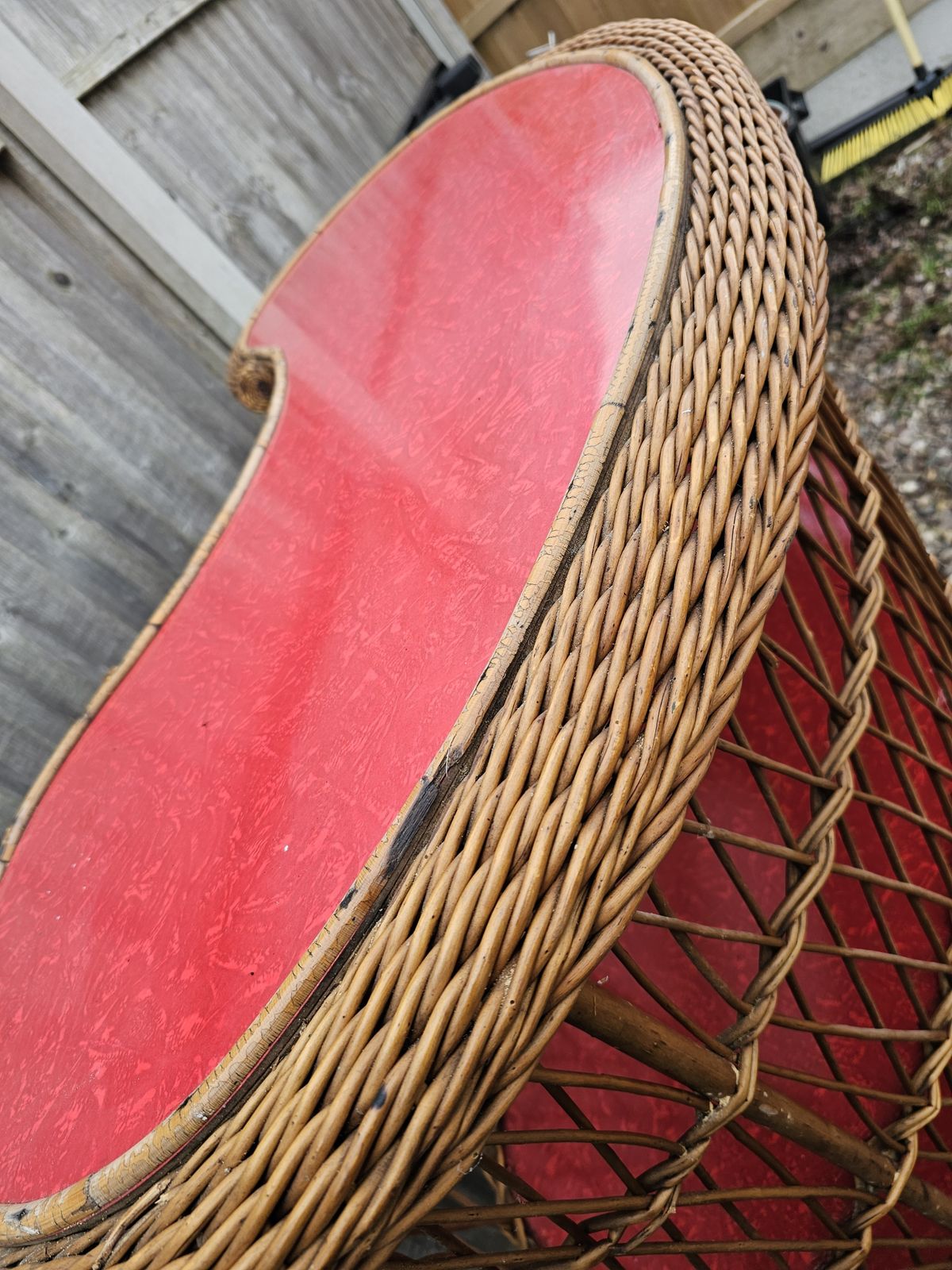 Vintage Italian Wicker Rattan Mid Century Bar photo 195.0