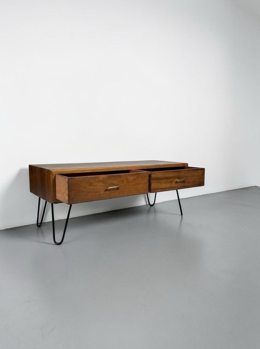 Mid Century Walnut Coffee Table Chest Of Drawers Mid Century Retro Walnut C1950s photo 225.0