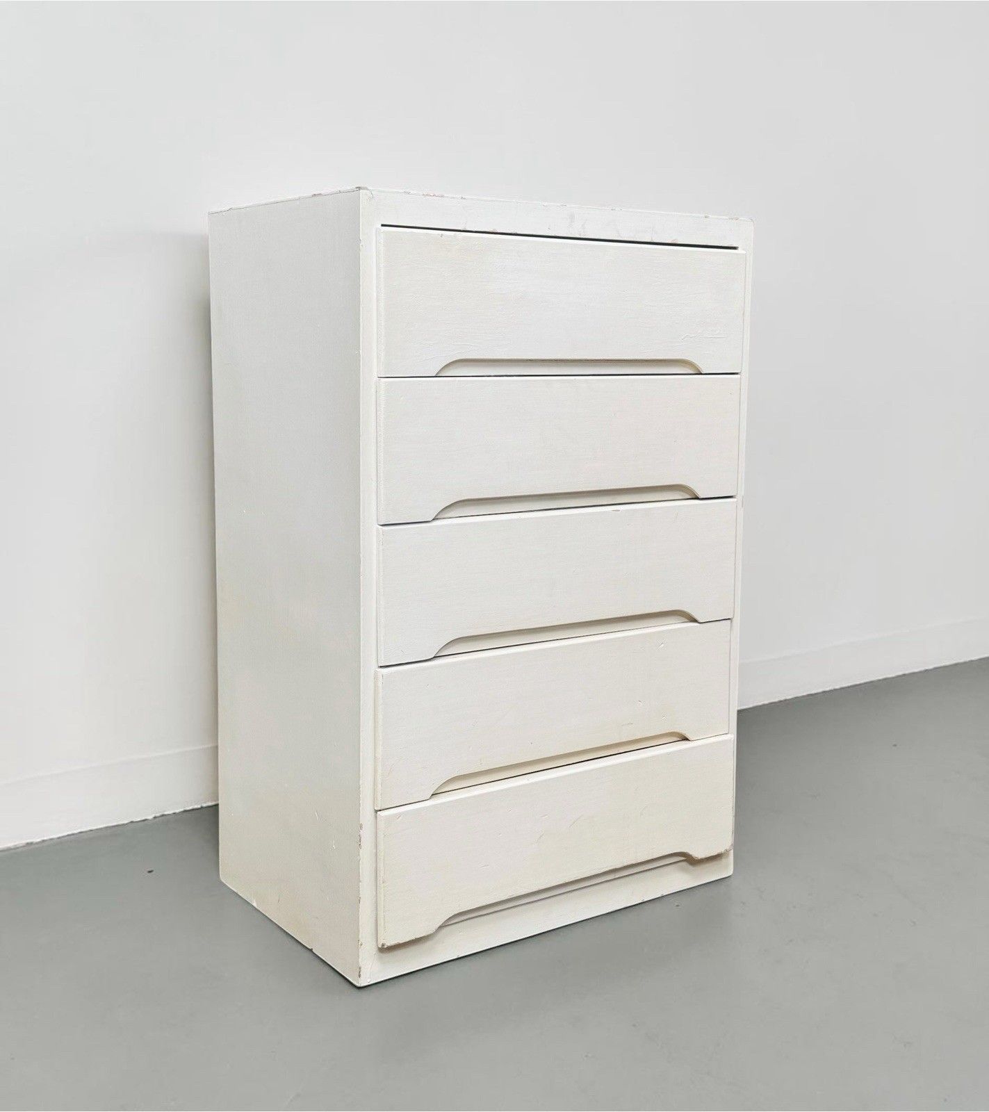 Liden Chest Of Drawers Plywood C1950s Mid Century Retro  Painted White photo for sale