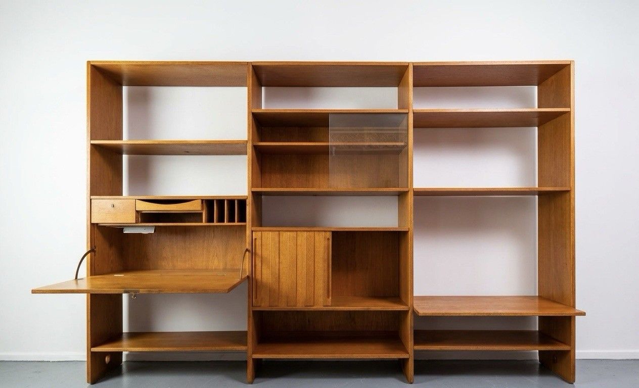 photo vintage Hans Wegner Ry 100 Oak Shelving System Bookcase Mid Century C1960s Very Rare