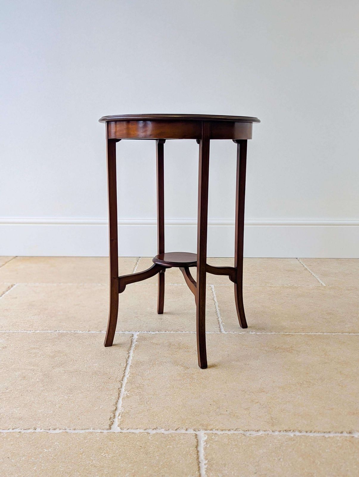 Antique Edwardian Mahogany Circular Occasional Table C.1905 photo vintage