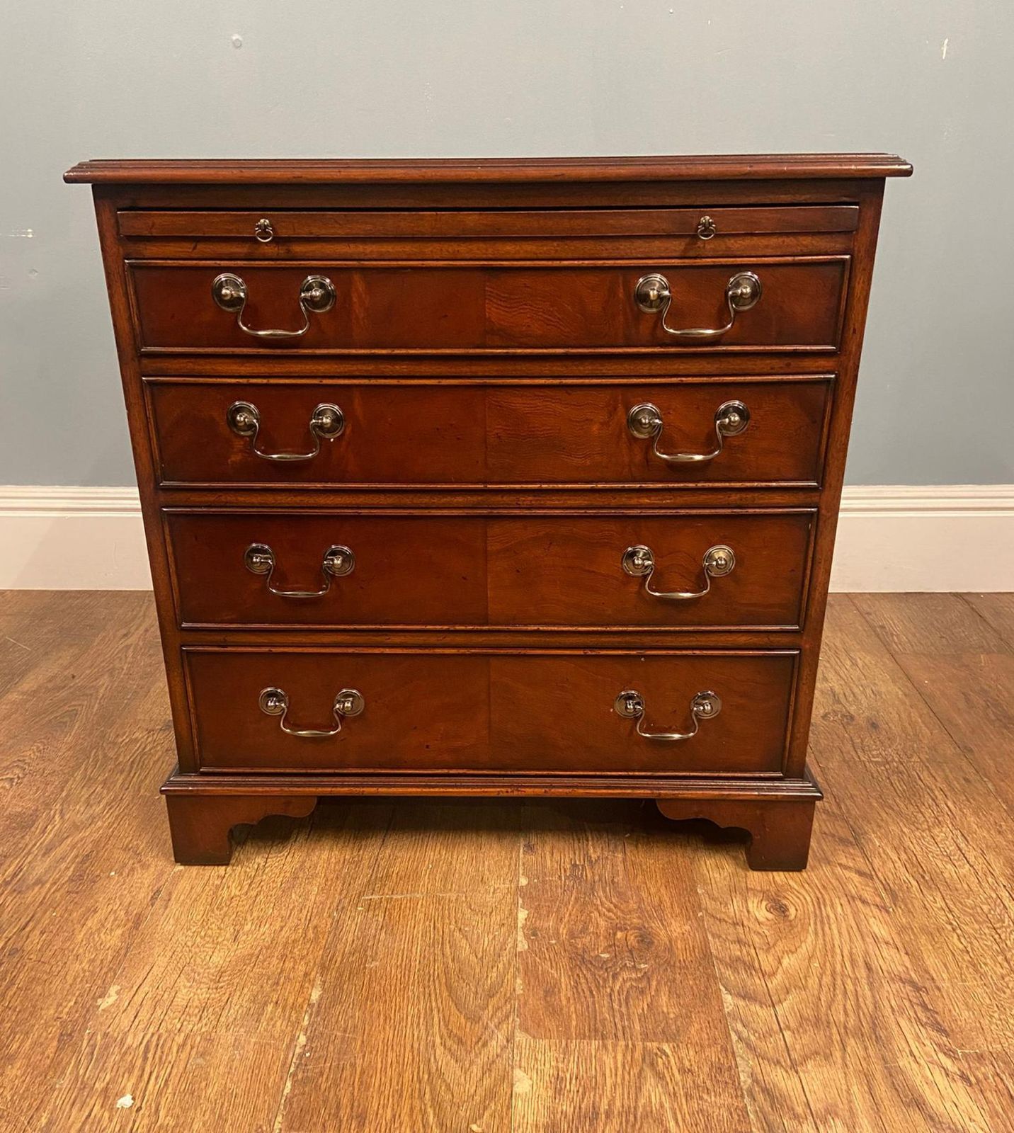 Pair Mahogany Bachelor Chests Bedside Cabinets Brushing Slide Georgian Revival photo buy