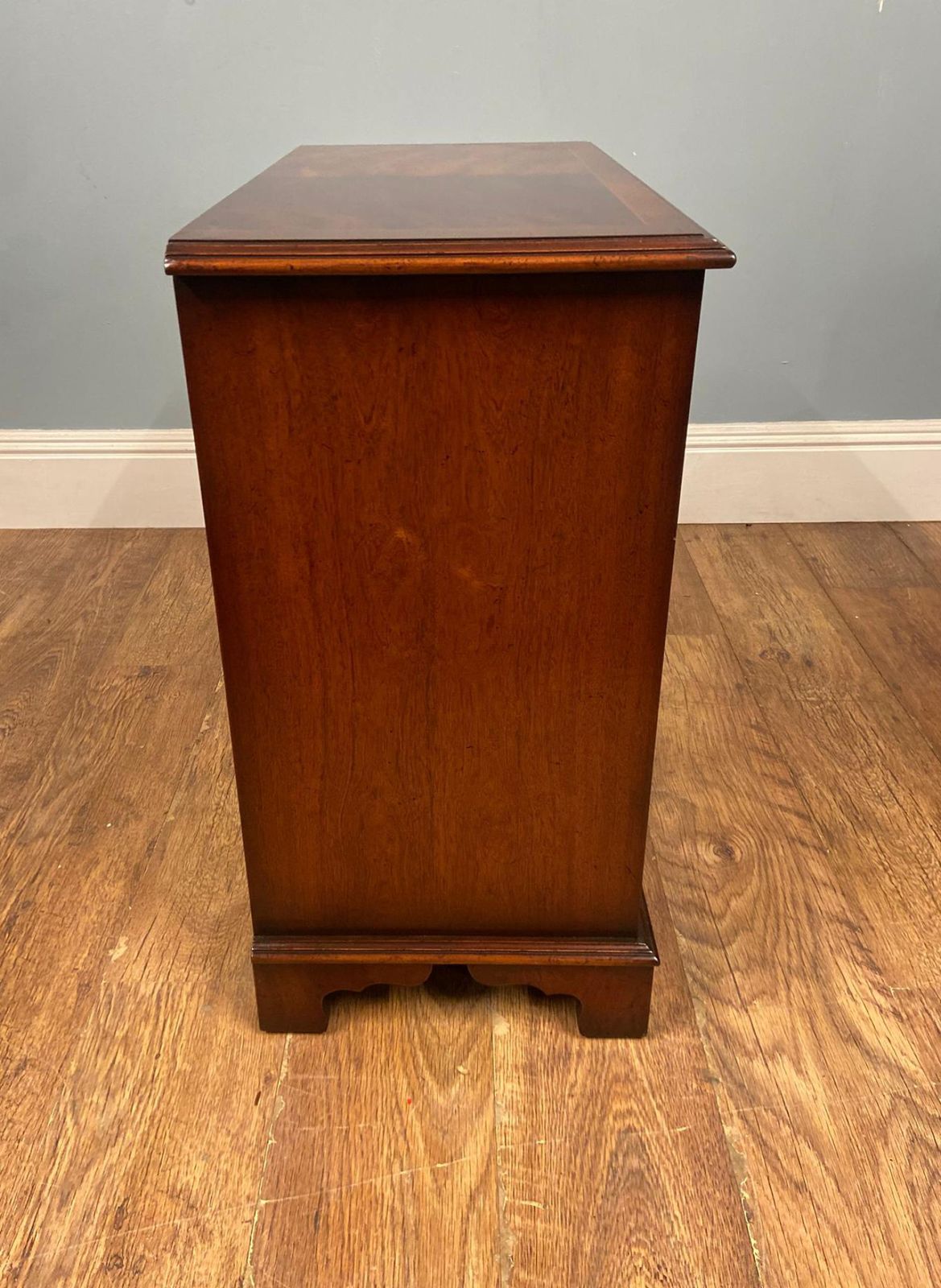 Pair Mahogany Bachelor Chests Bedside Cabinets Brushing Slide Georgian Revival photo vintage