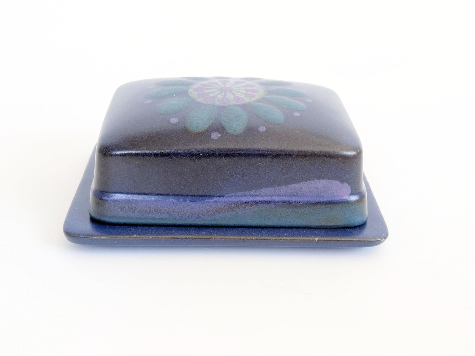Midcentury Kmk Viola Pottery Plates, Tumblers And Butterdish, Olga Nawothnig Design, 70s Germany photo buy