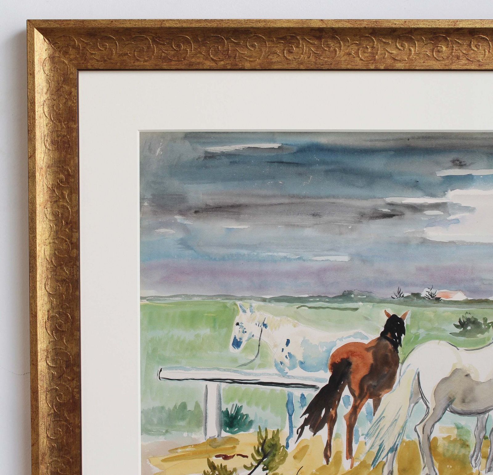 'Gardians With Horses In The Camargue' By Yves Brayer (Circa 1950s) photo 3057.0