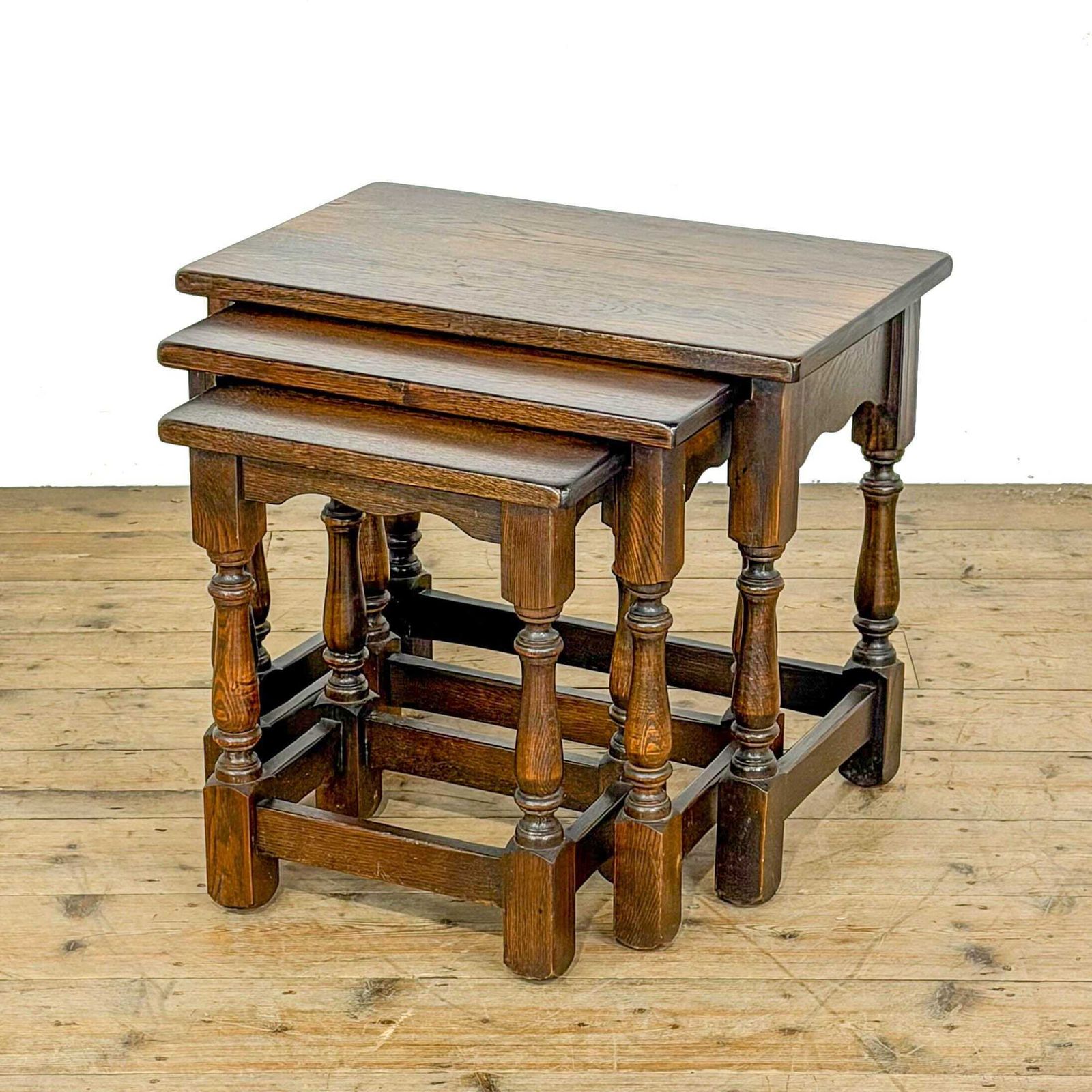 Vintage Nest Of Three Coffee Tables | Antique Oak Tables | Antique Side Tables | Antique Console Tables | Small Tables