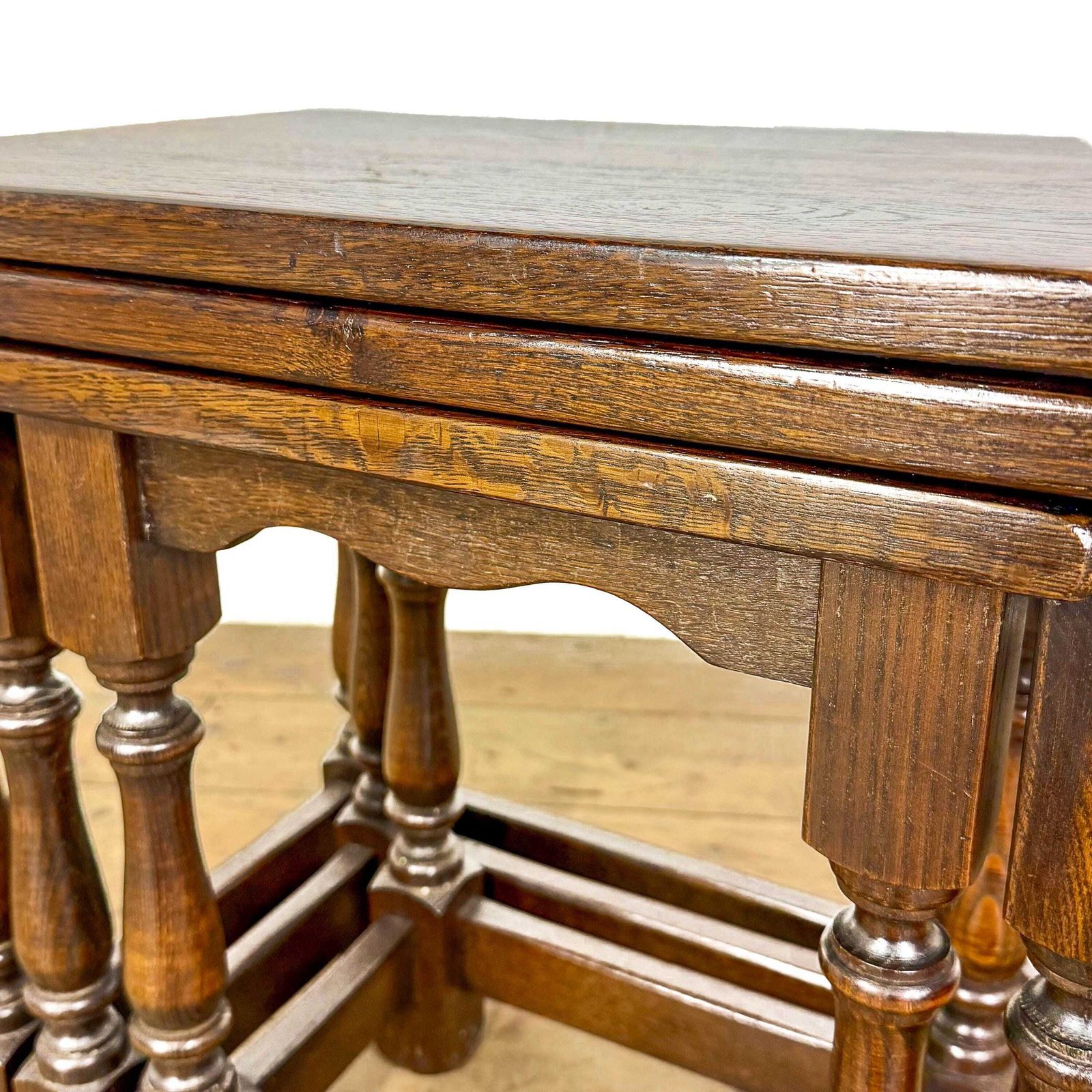 Vintage Nest Of Three Coffee Tables | Antique Oak Tables | Antique Side Tables | Antique Console Tables | Small Tables photo vintage