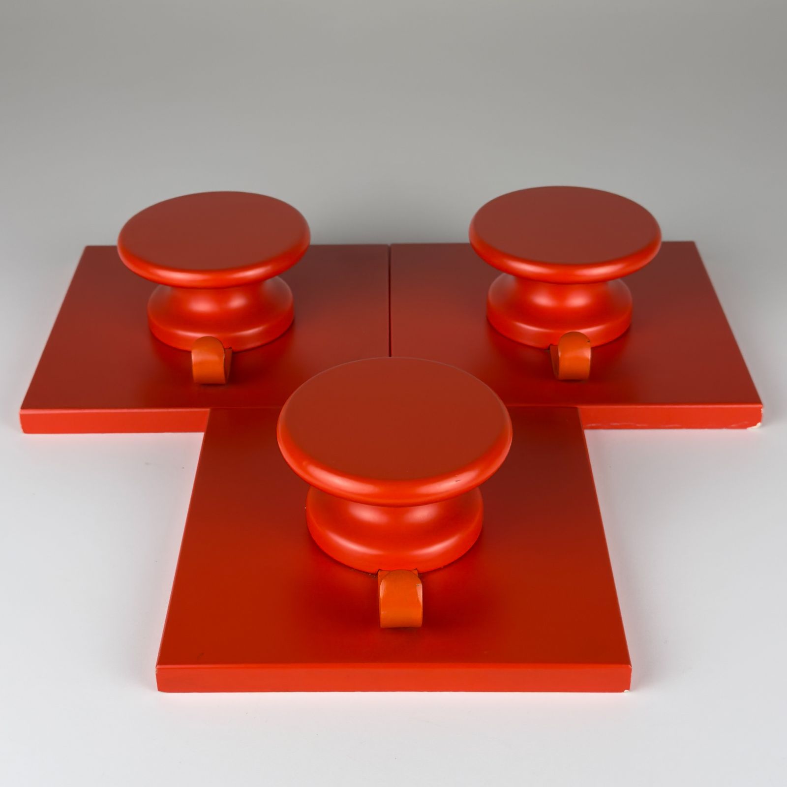 Furniture Mid Century Wall Hangers Space Age, Italy, 1980s, Set Of 3 photo