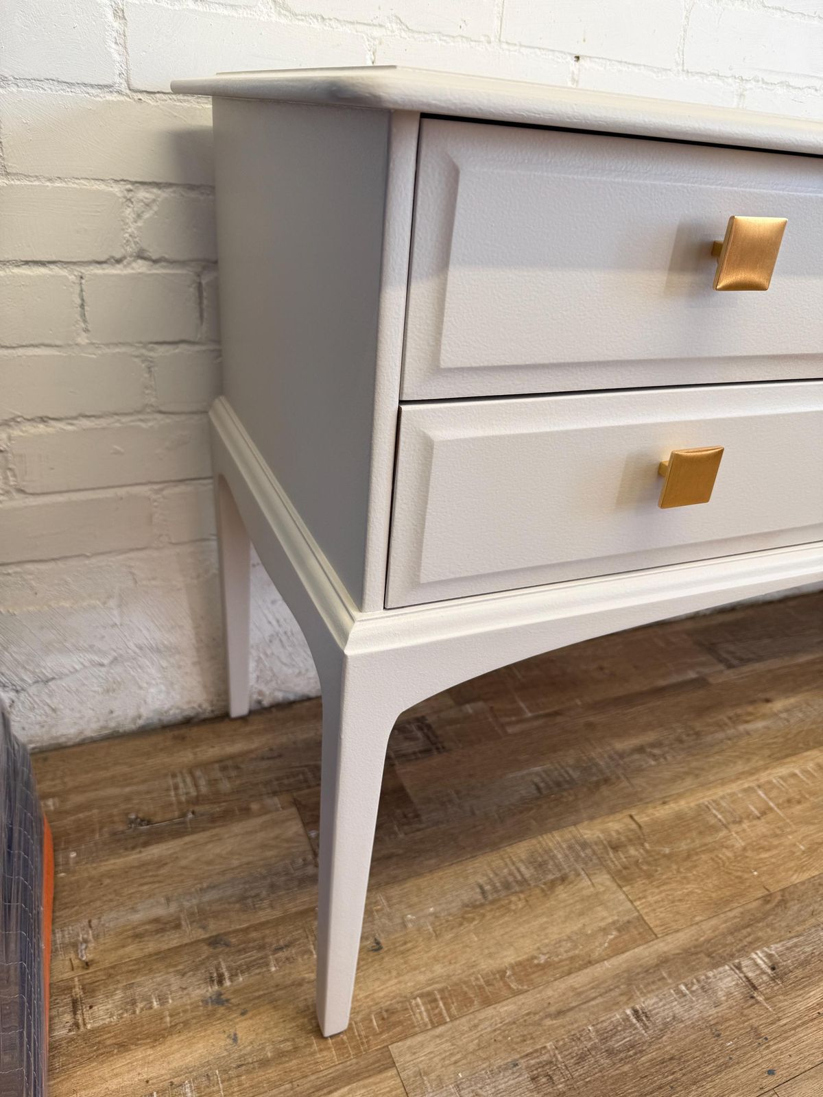 Stag Minstrel 5 Drawer Dressing Table Painted In Sea Salt By Benjamin Moore photo Furniture