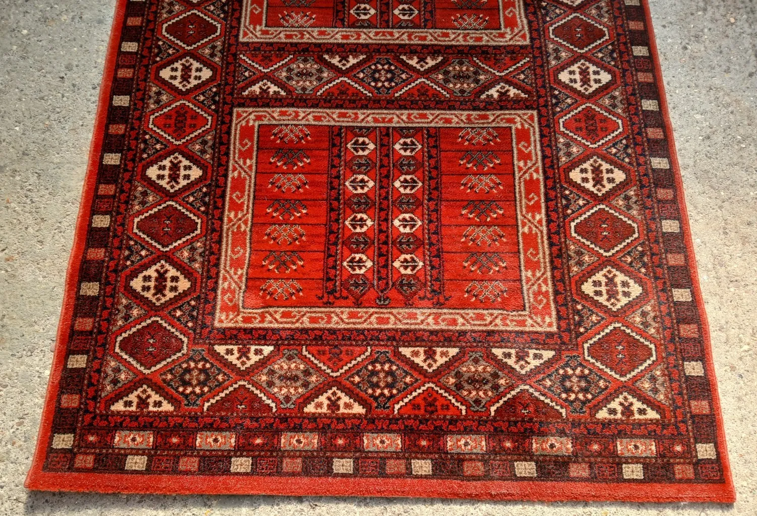 Vintage Fine Old Wool Afghan Purdah/Hatchlou Handmade Carpet 195 X 135 Cm photo Textiles
