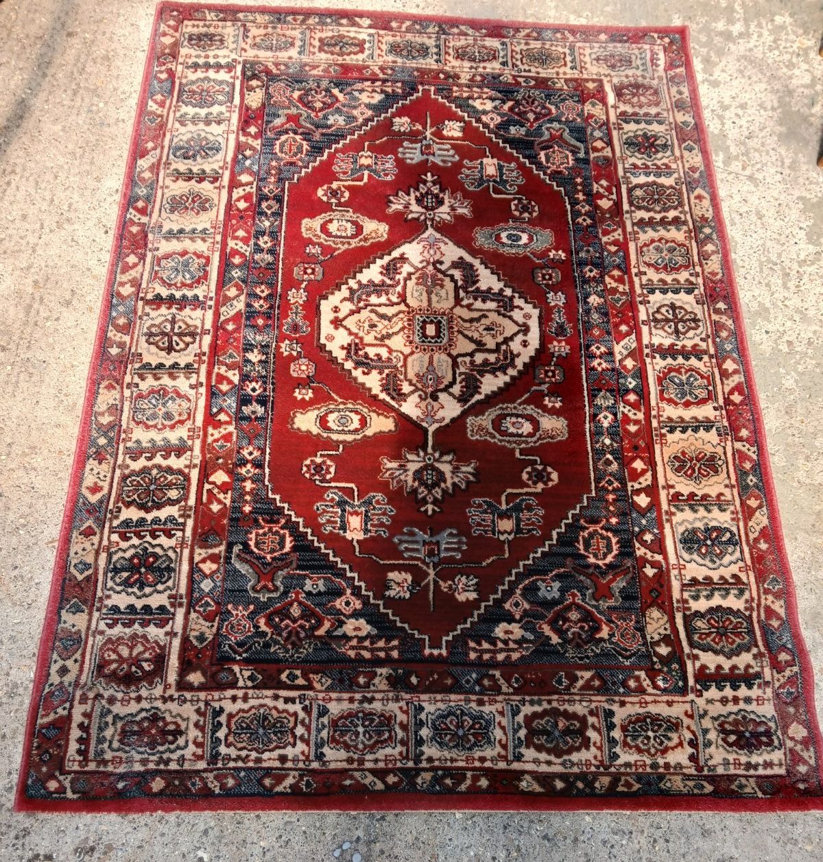 Vintage Handmade Wool Kazak Rug 195 X 135 Cm photo furniture