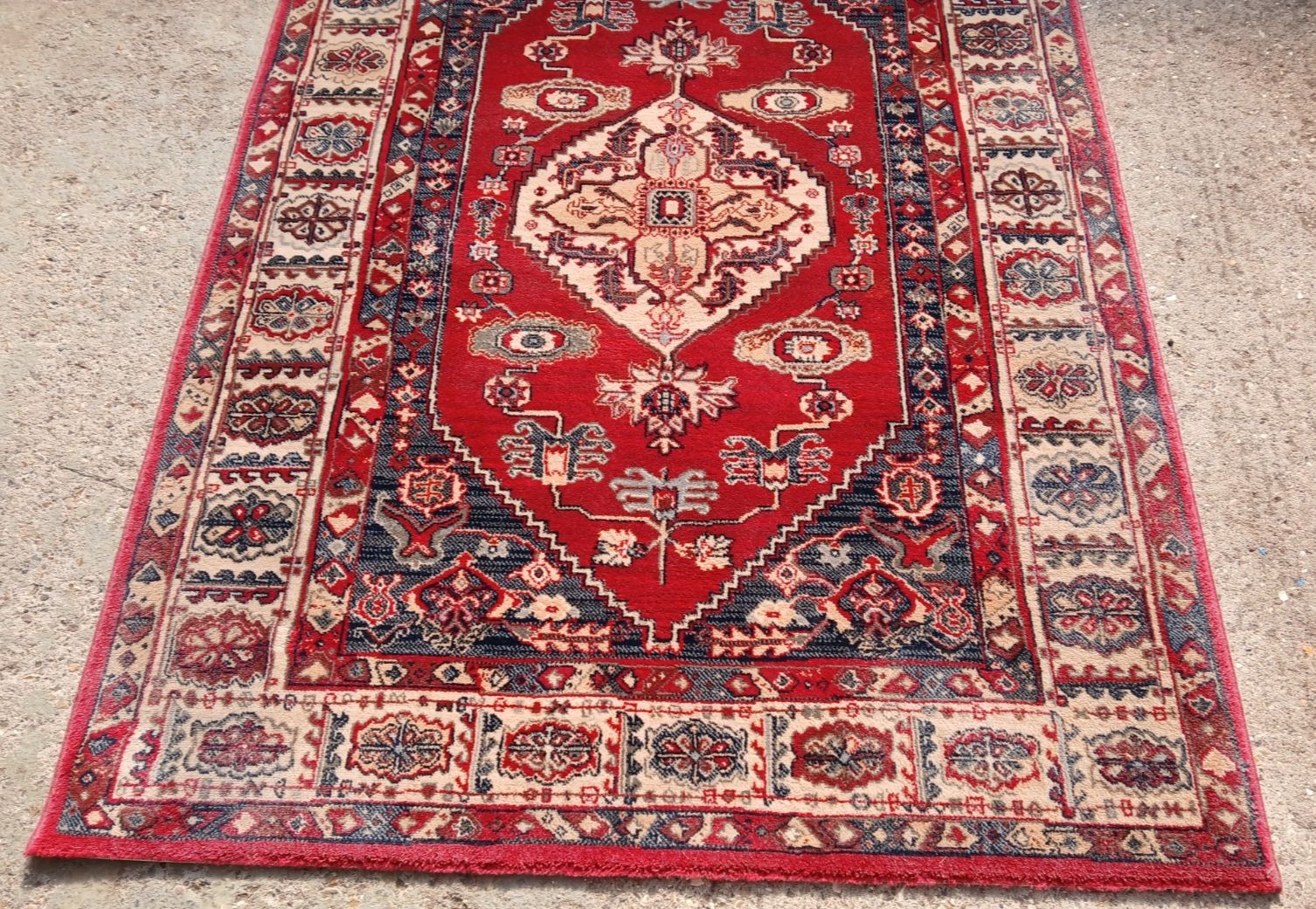Vintage Handmade Wool Kazak Rug 195 X 135 Cm photo for sale
