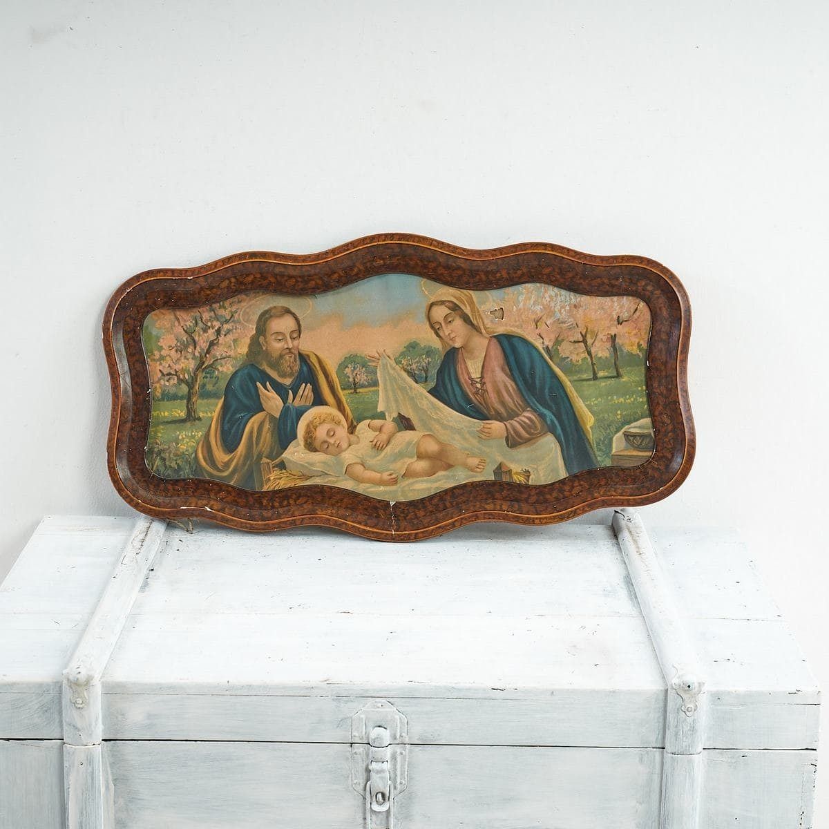 Oleograph Painting Of The Holy Family