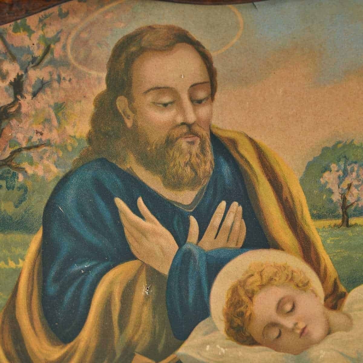 Oleograph Painting Of The Holy Family photo furniture
