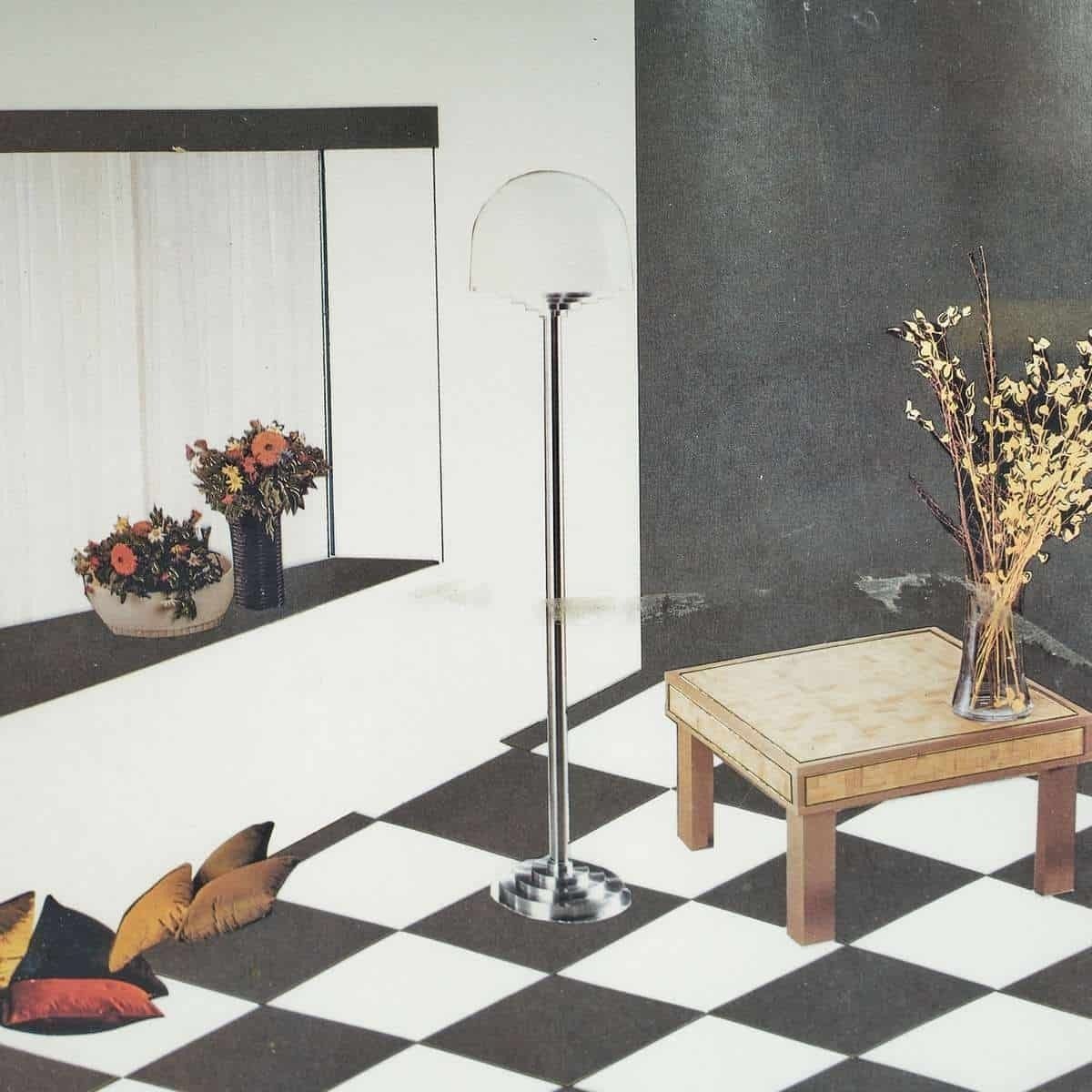 Vintage Print Interior Space Contemporary Furnishings photo for sale