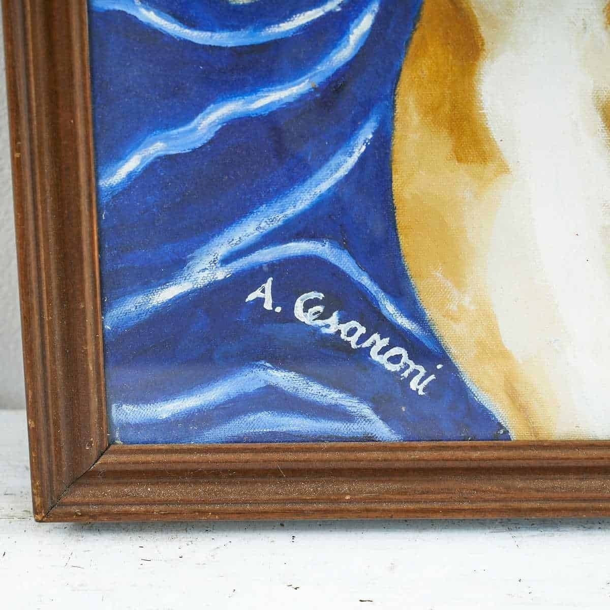 Oil On Canvas Female Figure Of A Nude Woman A. Cesaroni photo furniture