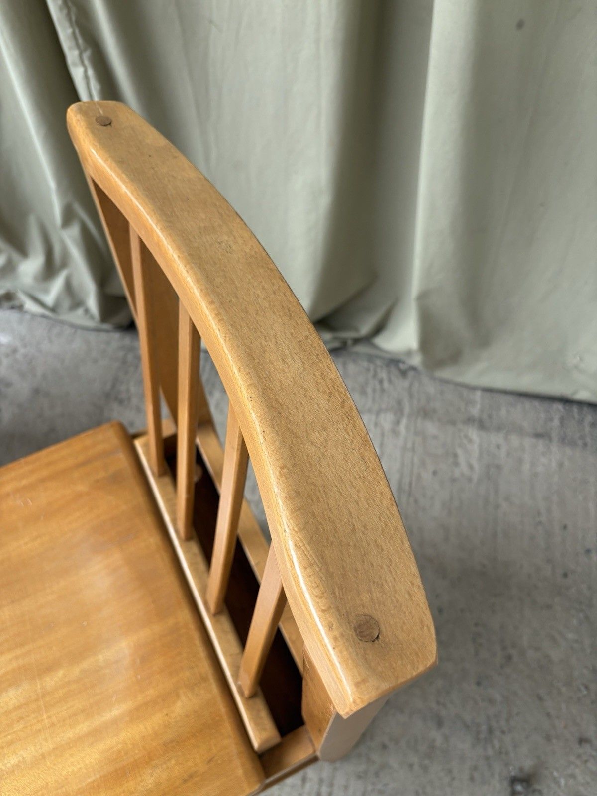 photo furniture Vtg Mid Century 2 Pair Of Solid Beech Church Dining Chairs Scandi Danish R1174