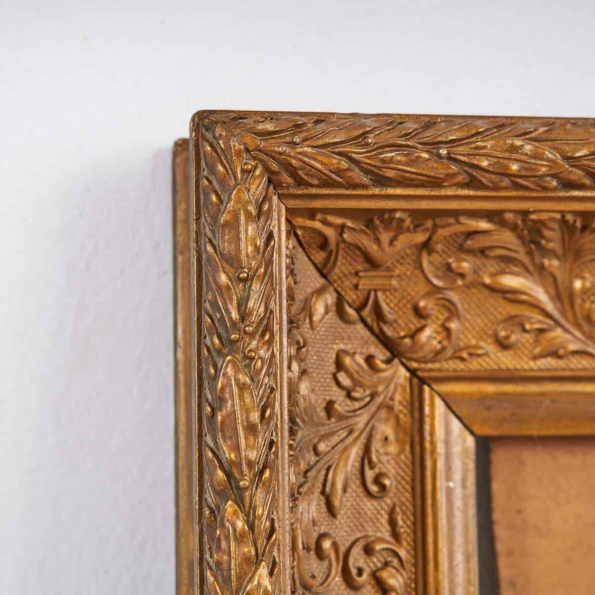 Antique Golden Wooden Frame From The 1950s photo furniture