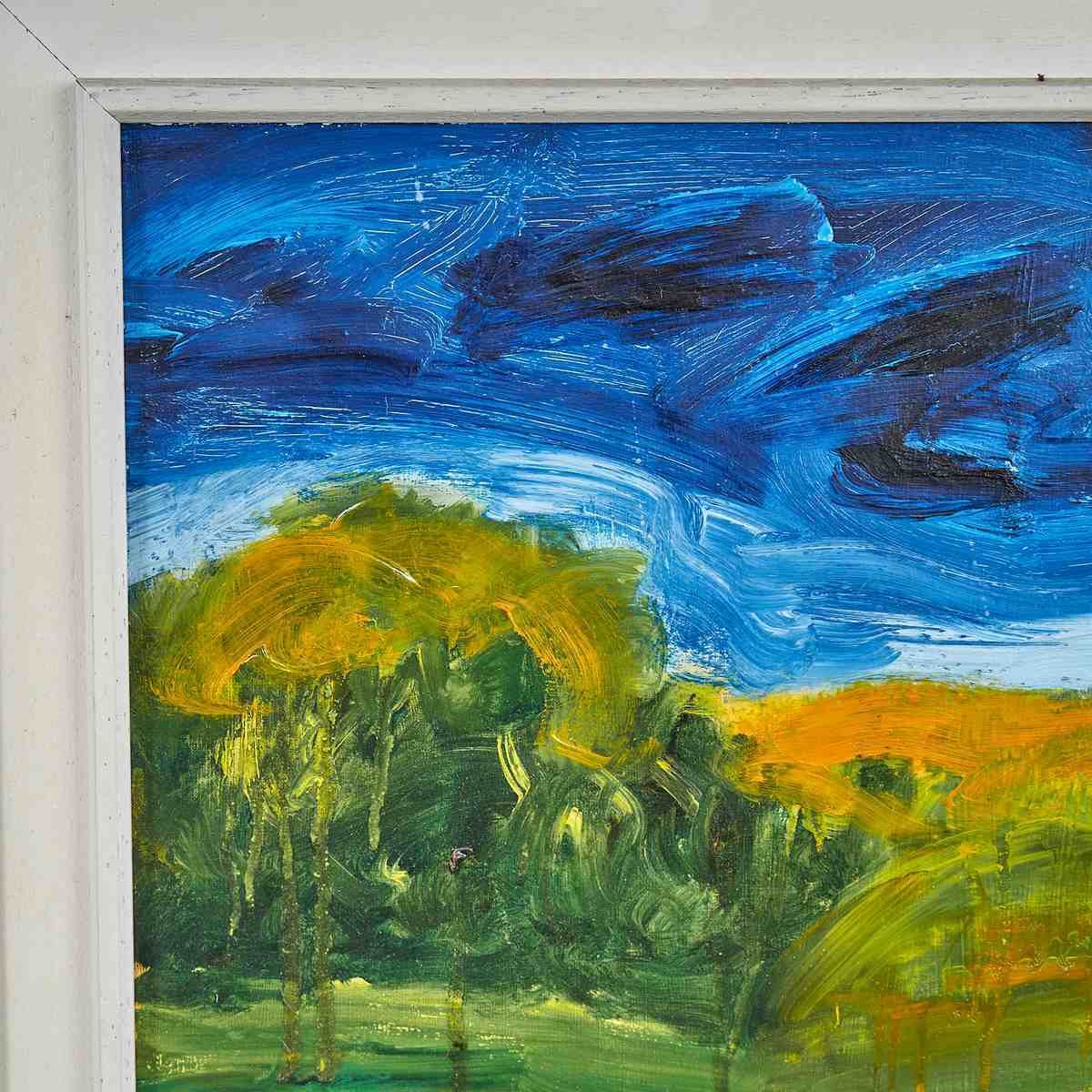 Oil On Canvas Vibrant Colors In A Natural Oasis By Alfredo Pini, 1990s photo Art